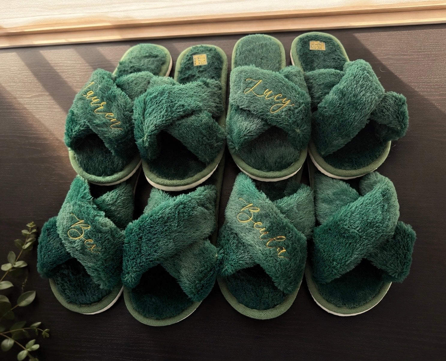Fluffy Cross Slippers