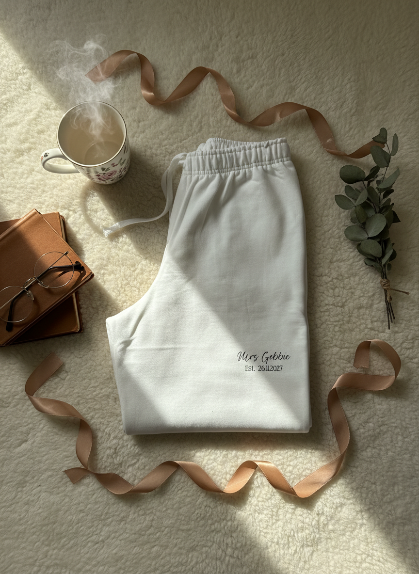 Surname Joggers - White