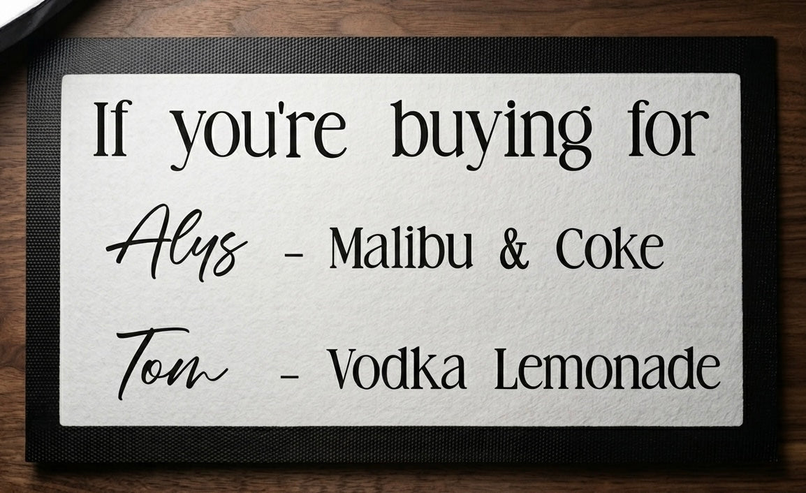 Custom Bar Mat Medium