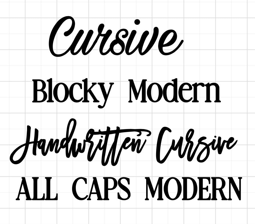 Clear Acrylic Place Names