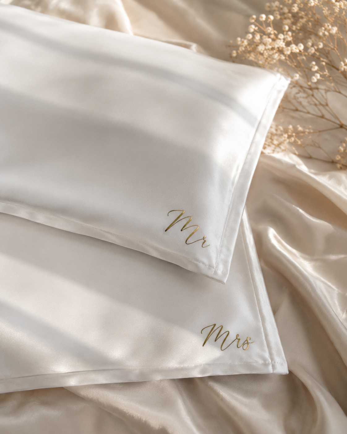 Mr / Mrs Satin Pillowcase