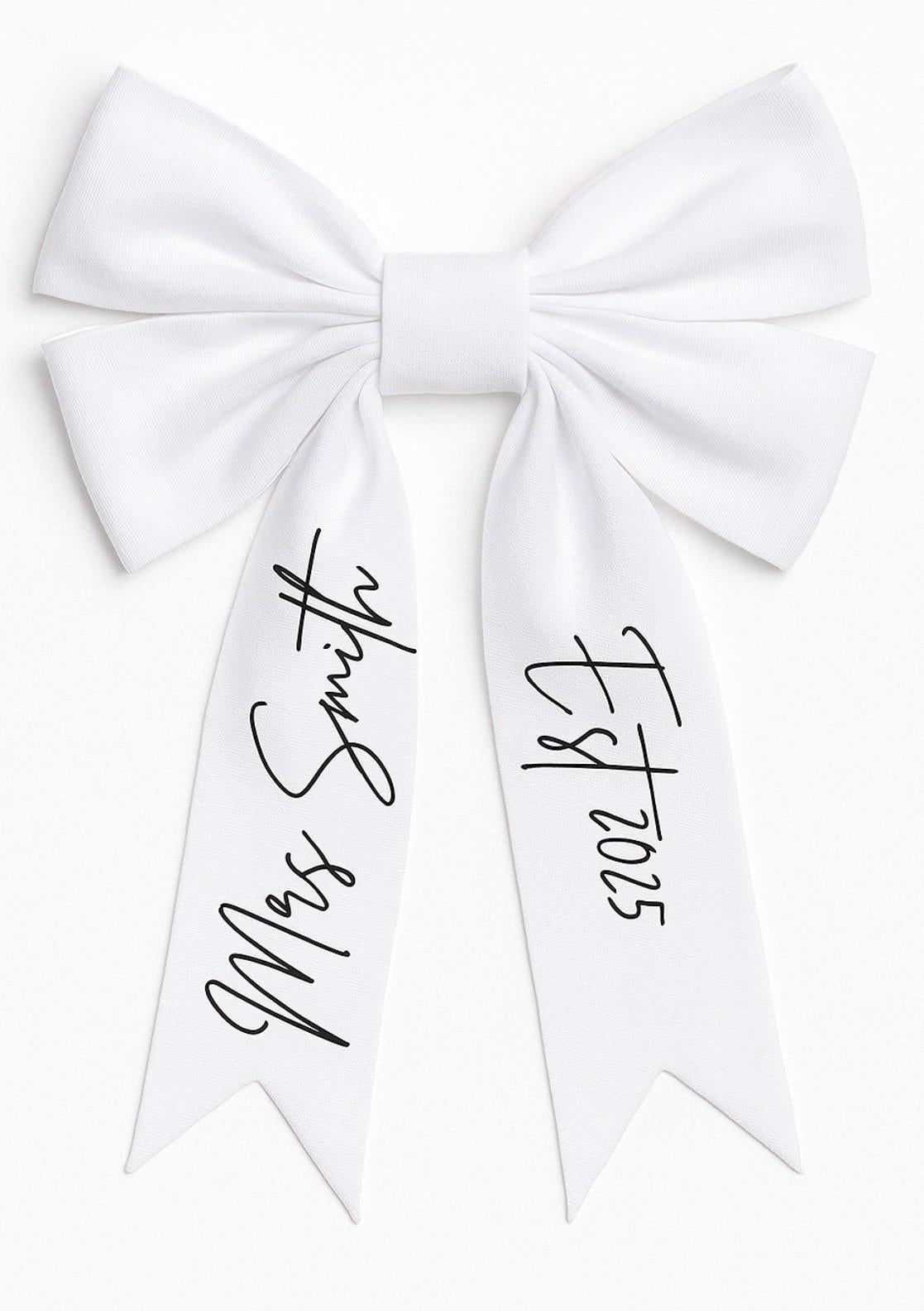 Custom Christmas Tree Bow: Personalized Wedding Decor